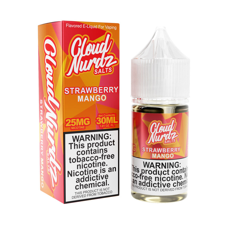 Strawberry Mango Cloud Nurdz TFN Salts 30mL with packaging
