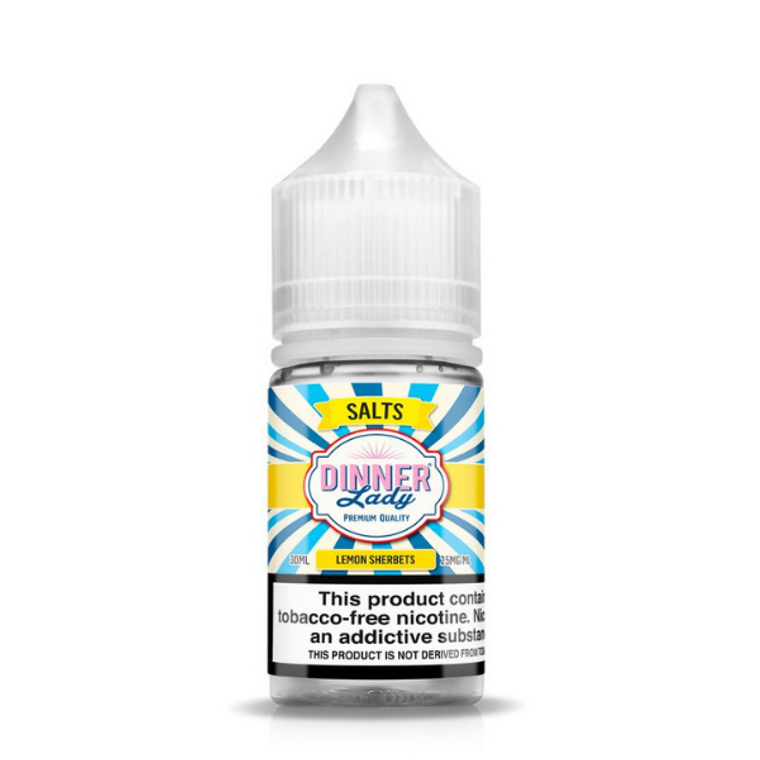 Lemon Sherbets by Dinner Lady Tobacco-Free Nicotine Salt Series E-Liquid Bottle