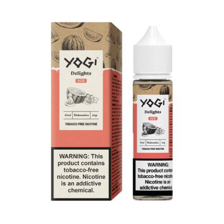 Watermelon Ice by Yogi Delights Tobacco-Free Nicotine Series E-Liquid with Packaging