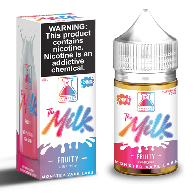 Fruity by The Milk Tobacco-Free Nicotine Salt Series E-Liquid with Packaging