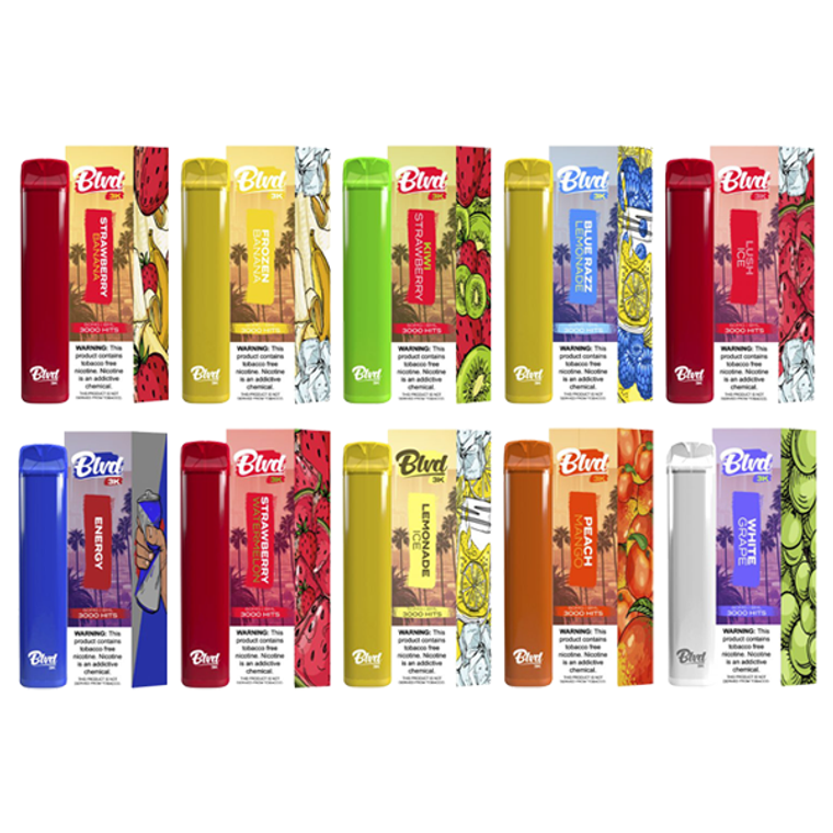 BLVD 3k Disposable 3000 Puffs 8mL Group Photo