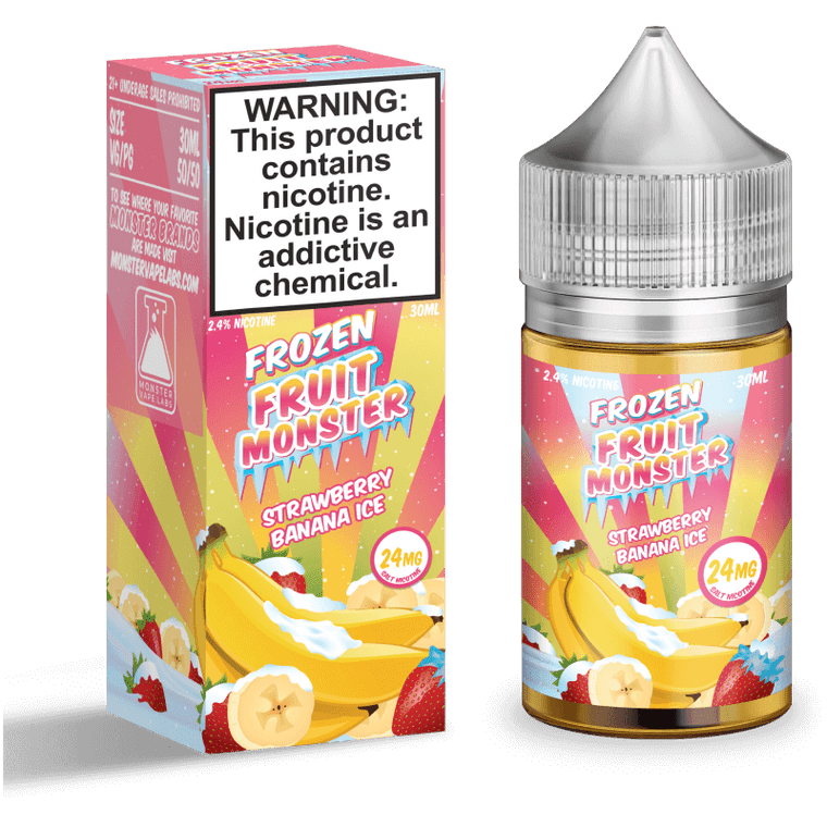 Strawberry Banana Ice by Frozen Fruit Monster Salts Series E-Liquid with Packaging