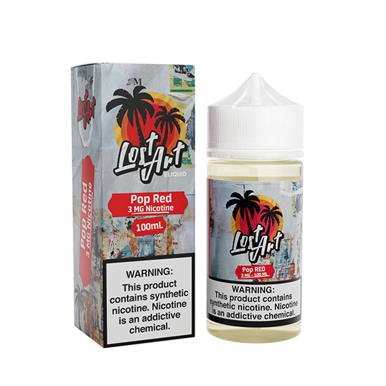 Pop Red by Lost Art E-Liquid with Packaging