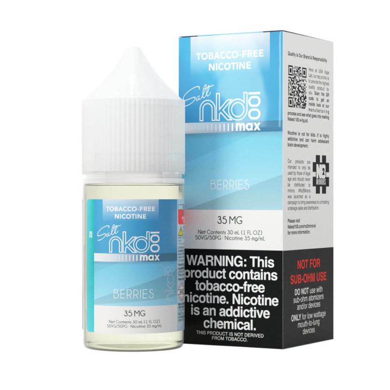 Max Berries Ice by Naked Max E-Liquid with Packaging