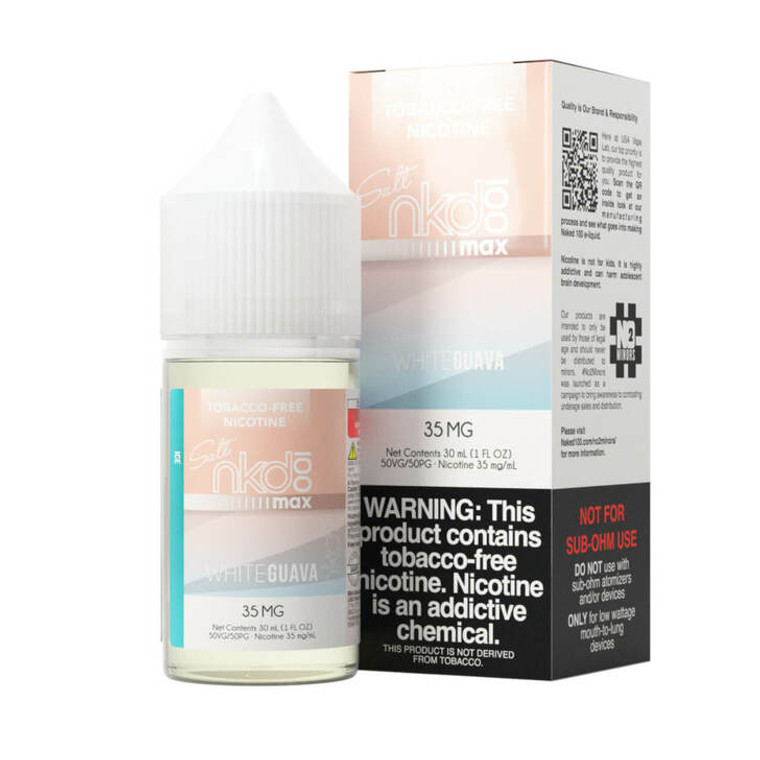 Max White Guava Ice by Naked Max E-Liquid with Packaging