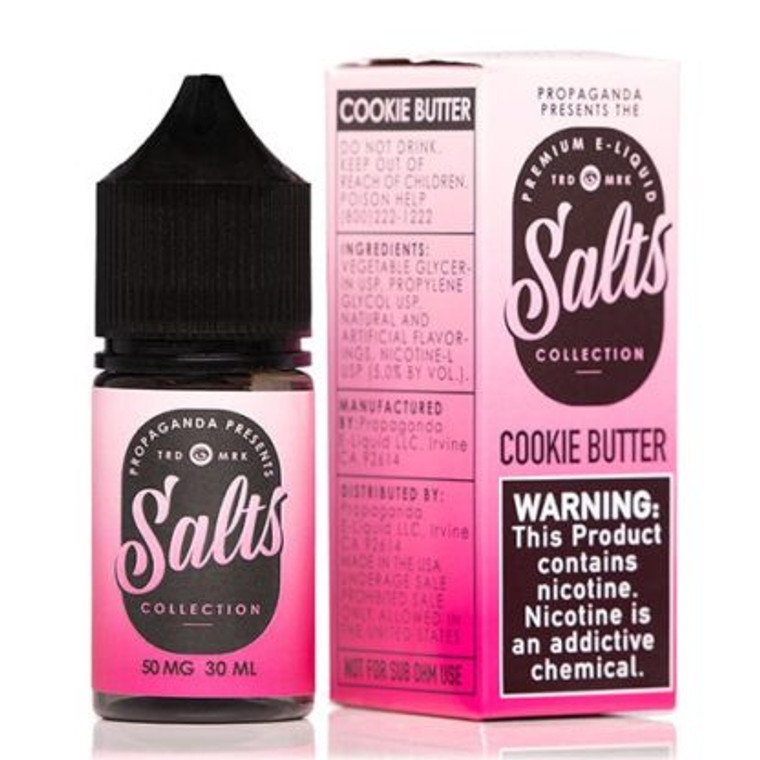 Cookie Butter by Propaganda TFN Salt Series E-Liquid with Packaging