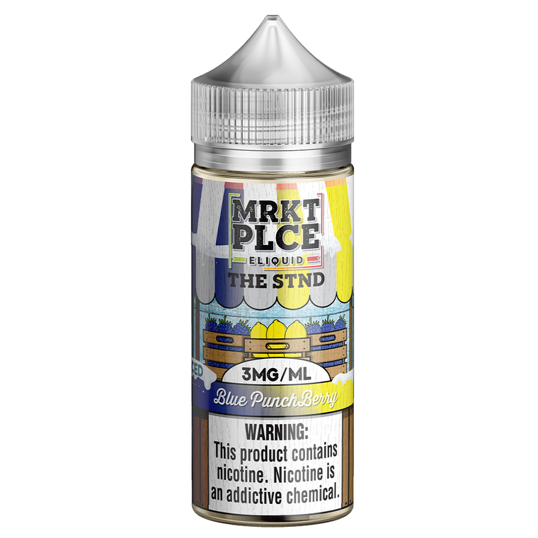 Iced Blue Punch Berry By MRKT PLCE Series E-Liquid Bottle