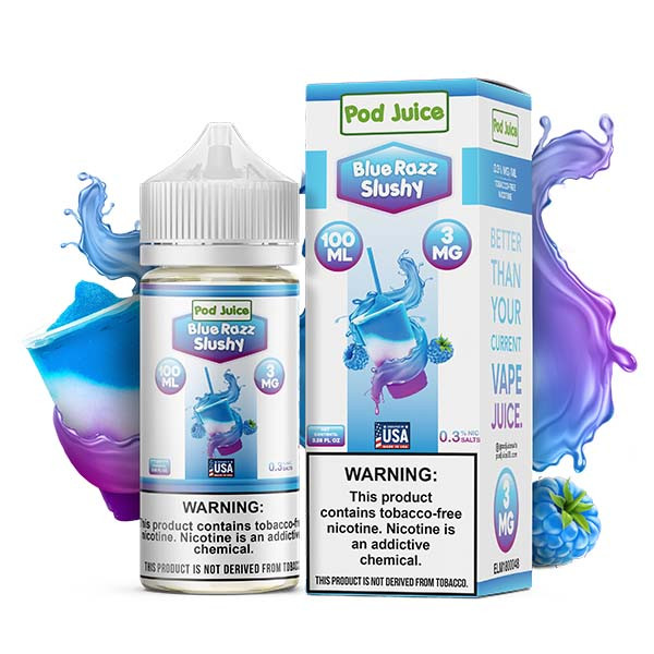 Pod Juice TFN Series 100mL - Blue Razz Slushy with Packaging