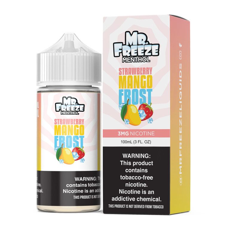 Mr. Freeze Tobacco-Free Nicotine Series | 100mL - Strawberry Mango Frost with Packaging