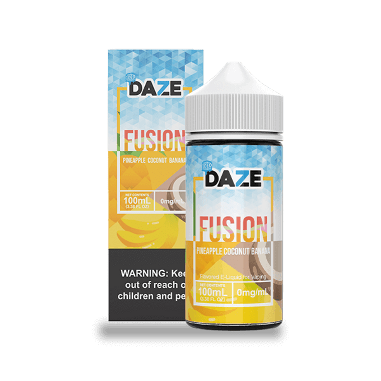 Pineapple Coconut Banana Iced by 7 Daze E-Liquid 100mL with Packaging