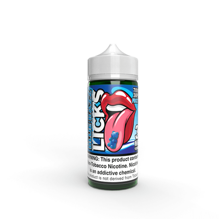 Juice Roll Upz Licks Synthetic Series 100mL Yummi Blue Raspberry Frozty Bottle