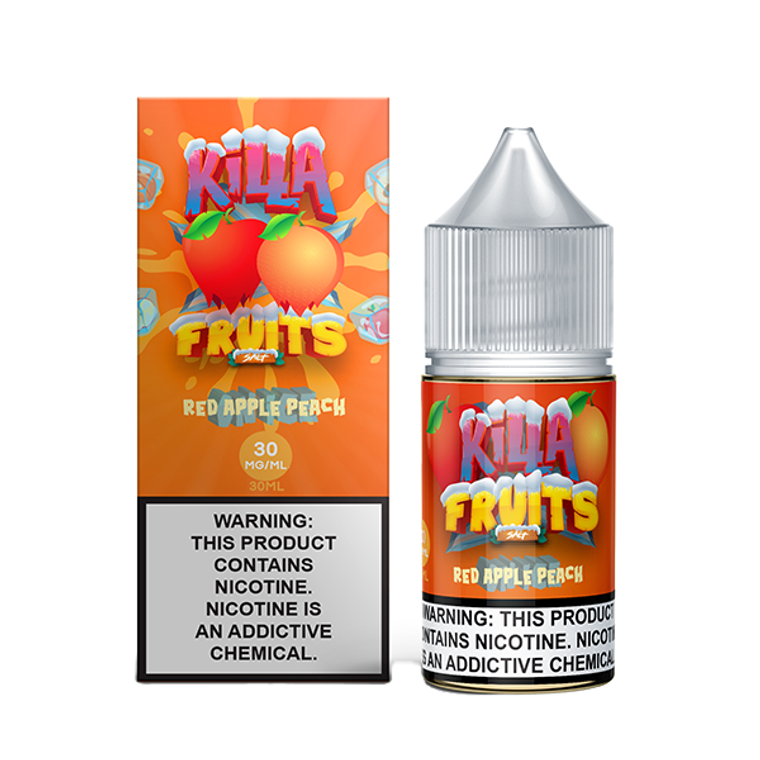 Red Apple Peach Ice by Killa Fruits Salts Series 30mL with packaging