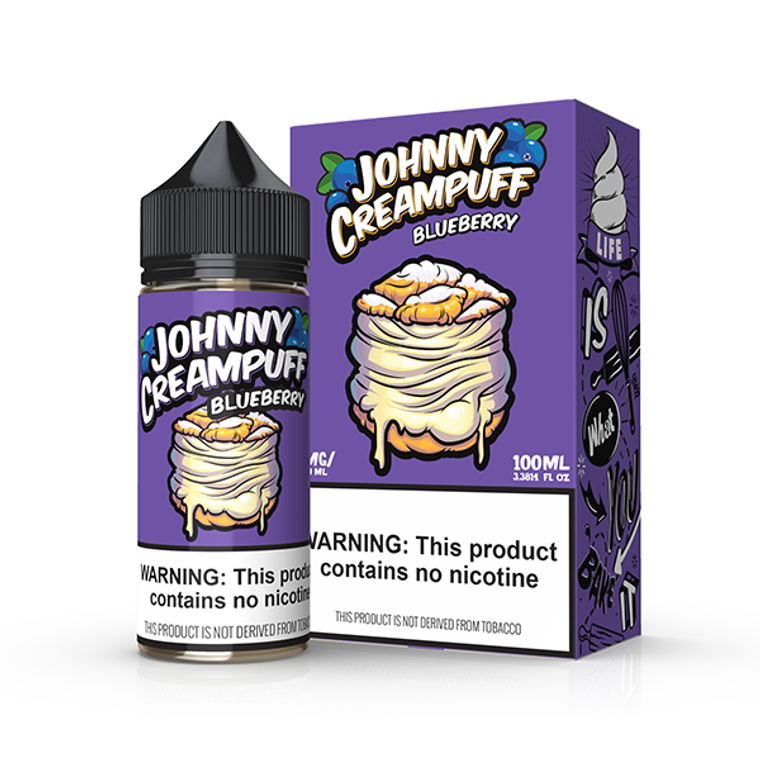 Blueberry by Tinted Brew Johnny Creampuff TFN Series 100mL with packaging