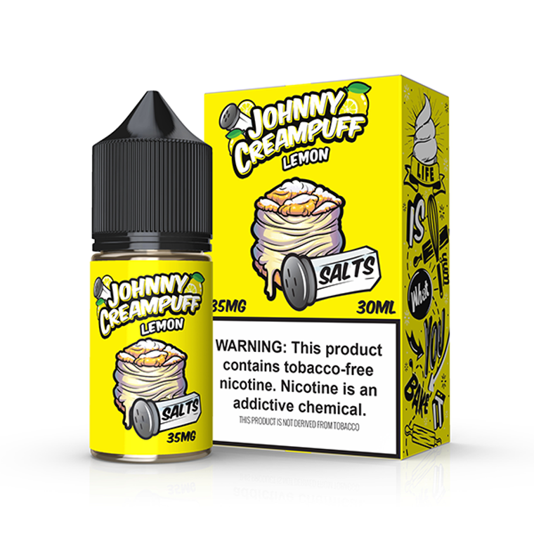 Lemon by Tinted Brew Johnny Creampuff TFN Salts Series 30mL with packaging