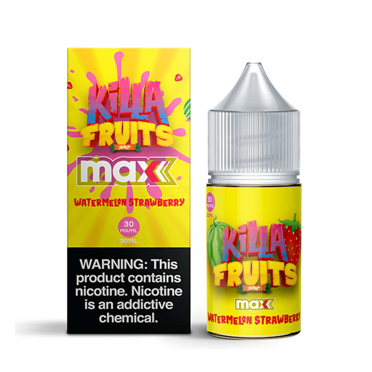 Watermelon Strawberry by Killa Fruits Salt Max TFN Salts 30mL with packaging