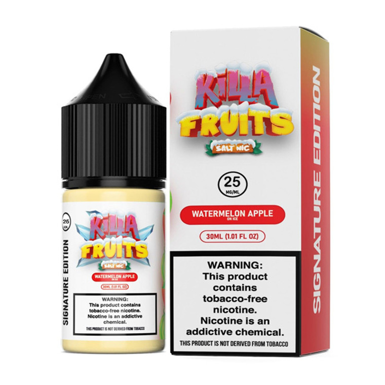 Watermelon Apple on Ice by Killa Fruits Signature TFN Salts Series 30mL with packaging