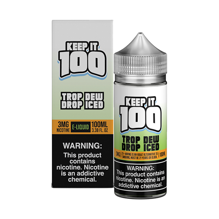 Trop Dew Drop Iced by Keep It 100 Tobacco-Free Nicotine Series 100mL with packaging