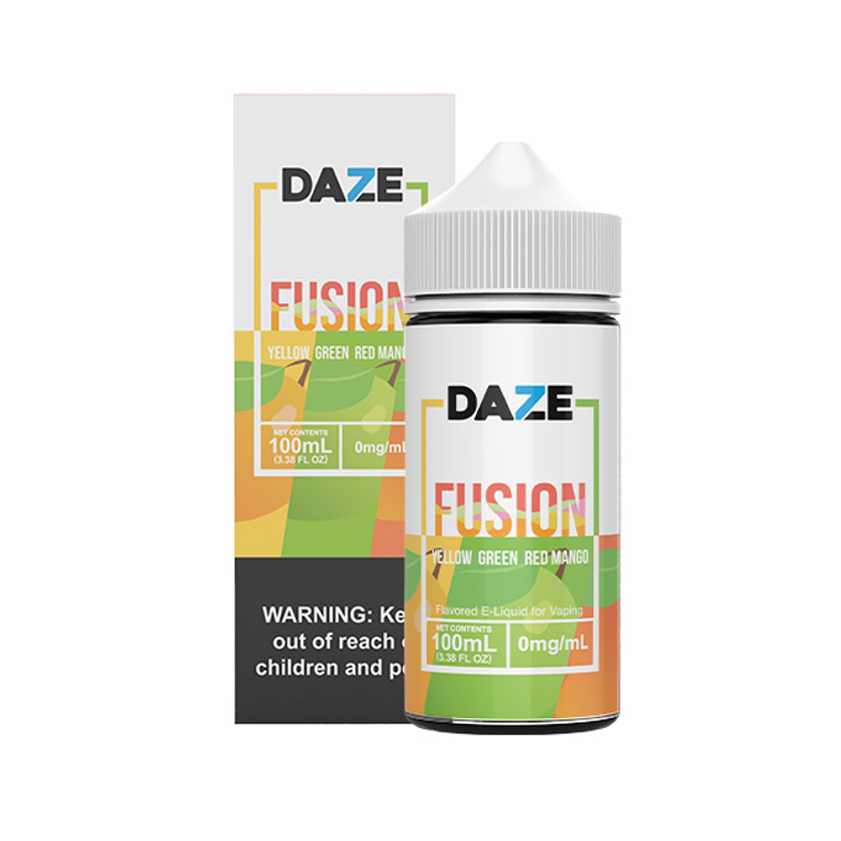 Yellow Green Red Mango by 7Daze Fusion 100mL with packaging