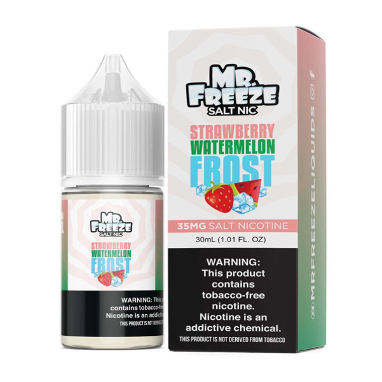 Strawberry Watermelon Frost by Mr. Freeze TFN Salt 30mL with packaging