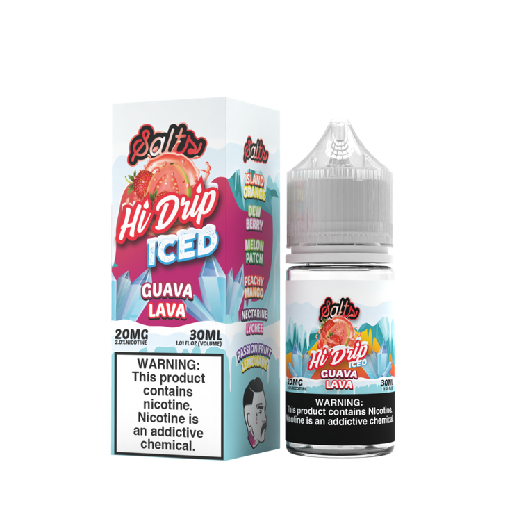 Guava Lava Iced by Hi-Drip Salts Series 30mL with Packaging- 20MG