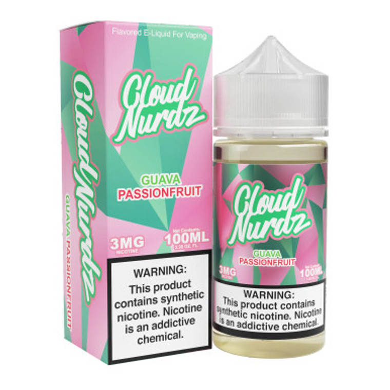 Guava Passionfruit (Pink Guava) By Cloud Nurdz E-Liquid TF-Nic 100mL with packaging