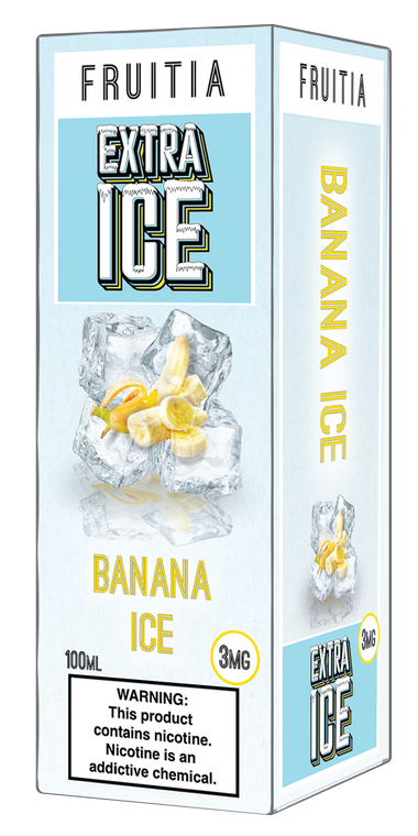 Banana Ice by Fruitia Extra Ice 100mL Packaging