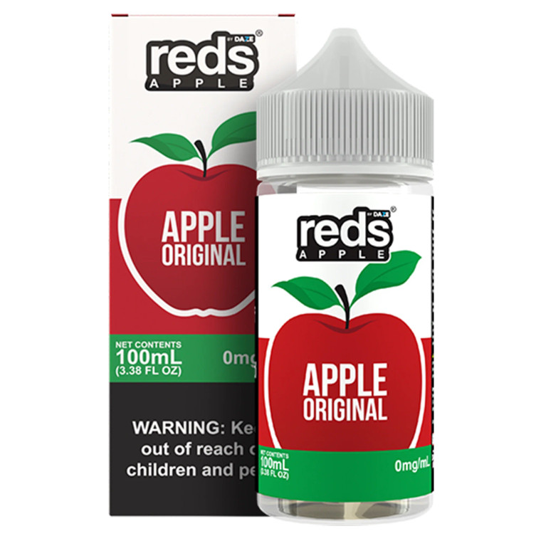 Apple by 7Daze Reds 100mL Freebase with packaging