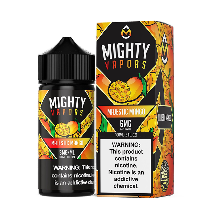 Majestic Mango by Mighty Vapors E-Juice (100mL)(Freebase) with packaging