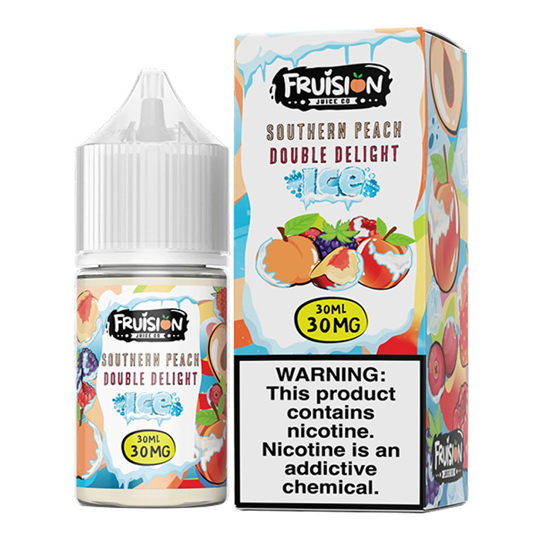 Southern Peach Double Delight Ice by Fruision E-Juice (30mL)(Salts) with packaging