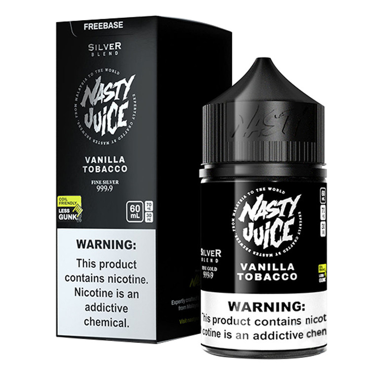 Silver Blend by Nasty Juice (60mL)(Freebase) with packaging