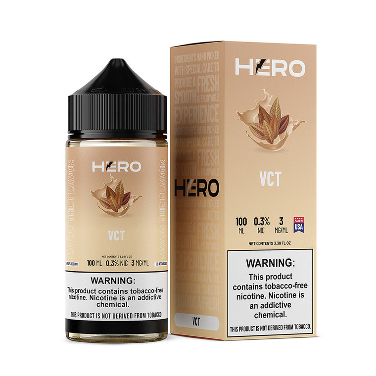 VCT by Hero E-Liquid 100mL (Freebase) with packaging