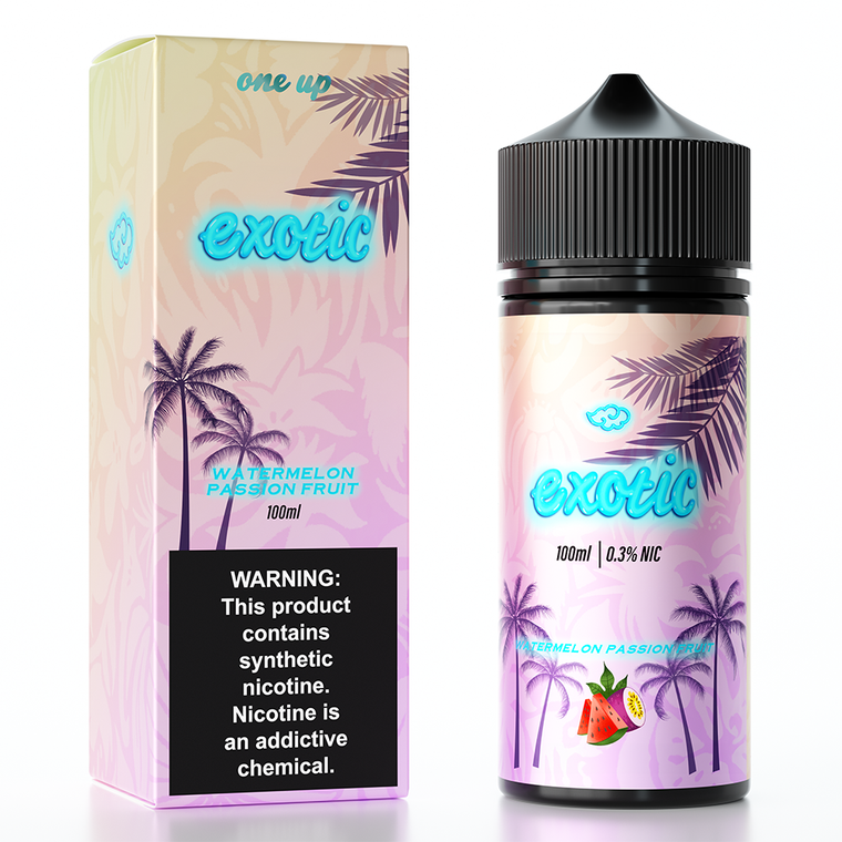 Watermelon Passion Fruit By One Up TFN E-Liquid 100mL (Freebase) with packaging