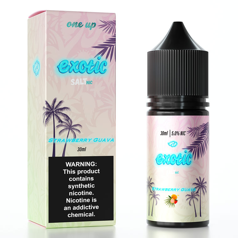 Strawberry Guava by One Up TFN Salt Series E-Liquid 30mL (Salt Nic) with packaging