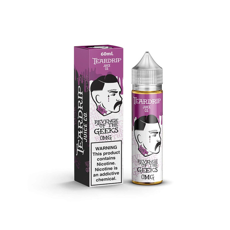 Revenge Of The Geeks by Tear Drip E-Liquid 60mL Freebase with packaging