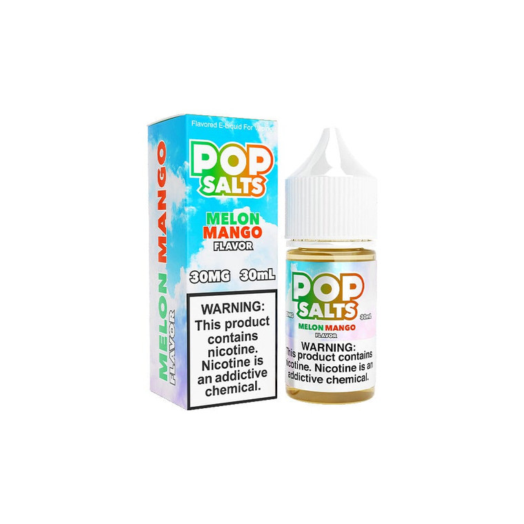 Melon Mango by Pop Salts E-Liquid 30mL Salt Nic with packaging