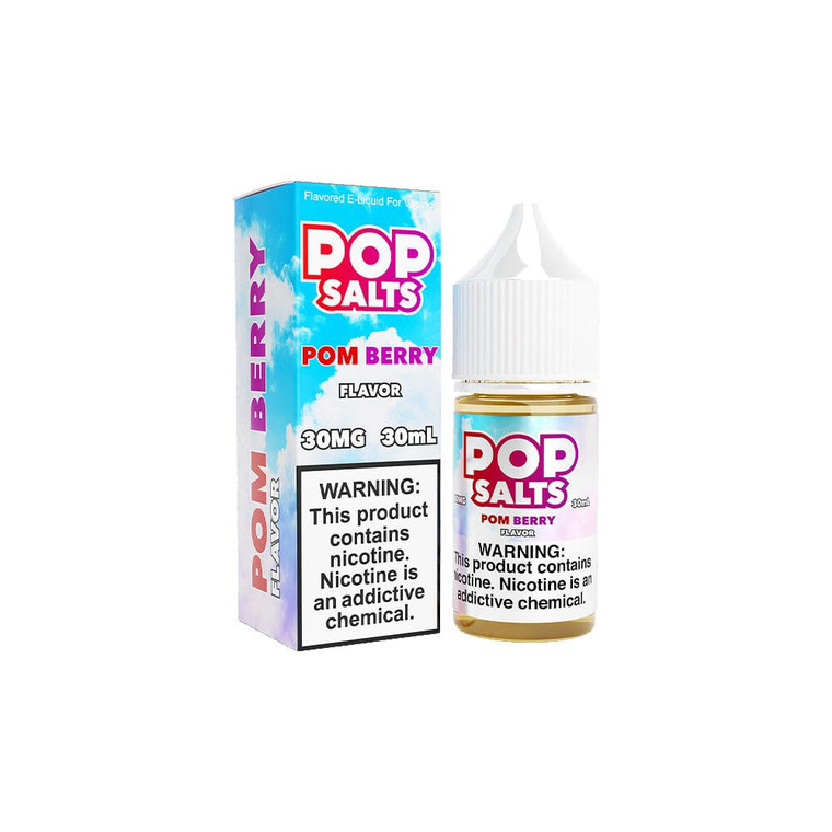 Pom Berry by Pop Salts E-Liquid 30mL Salt Nic with packaging
