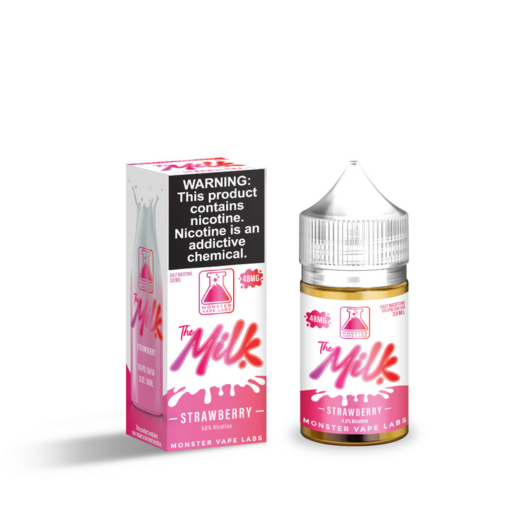 Strawberry by Milk Monster Salt Series E-Liquid 30mL (Salt Nic) with packaging