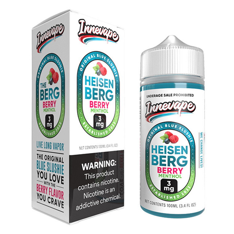 Heisenberg Berry Menthol by Innevape TFN Series E-Liquid 100mL (Freebase) with packaging