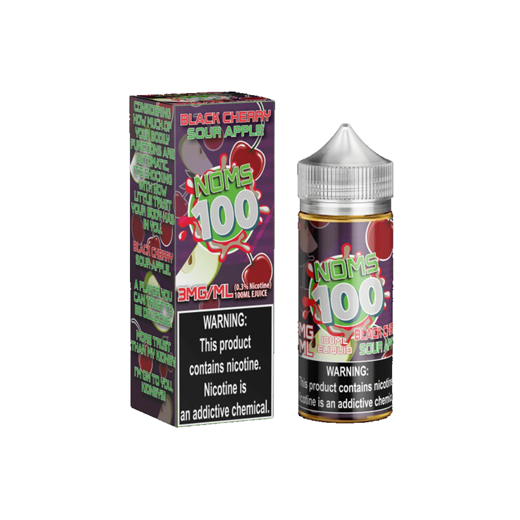 Black Cherry Sour Apple by Noms 100 E-Liquid 100mL with packaging