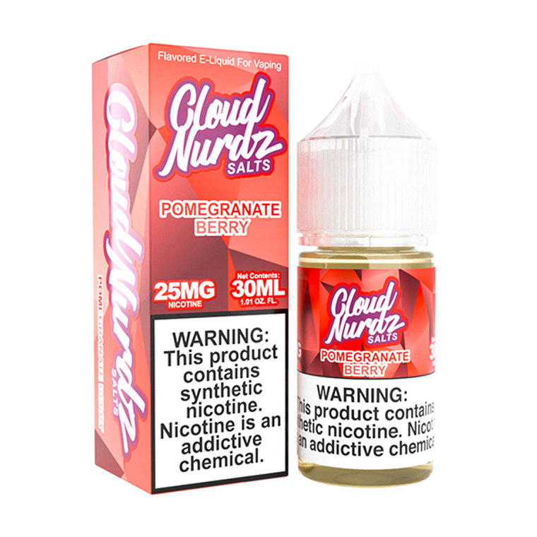 Pomegranate Berry Cloud Nurdz Salts 30mL with packaging