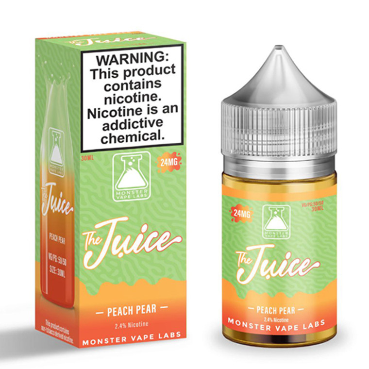 Peach Pear Juice Monster Salts 30mL with packaging