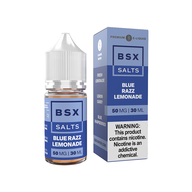 Blue Razz Lemonade | Glas BSX Salt | 30mL with packaging
