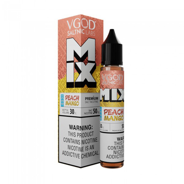 Iced Peach Mango VGOD Salts 30mL with packaging