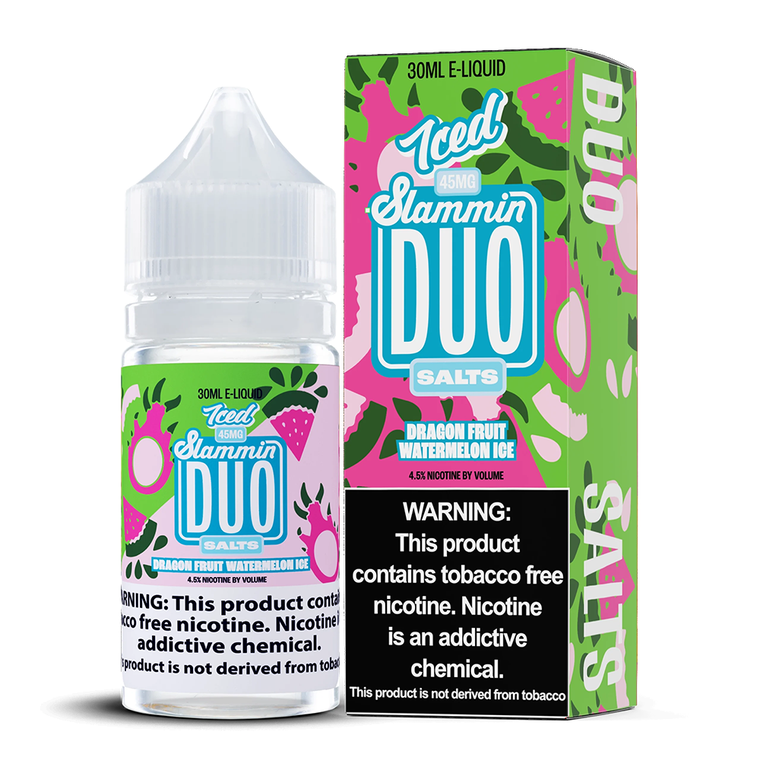 Dragonfruit Watermelon Ice Slammin Duo Salts 30mL with packaging