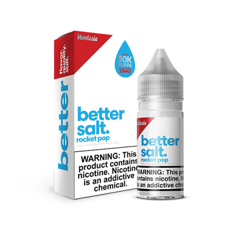 Better Salt Rocket Pop Vapetasia Salts 30mL with packaging