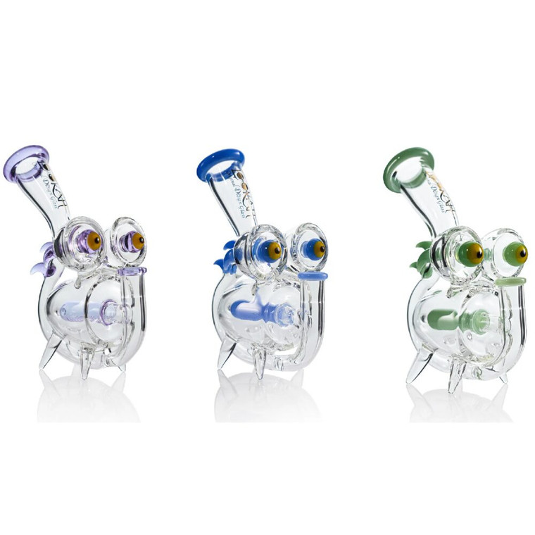 Lookah (Dab Rig) 7.87″ Mini Percolator WALL-E Glass Water Pipe Group Image