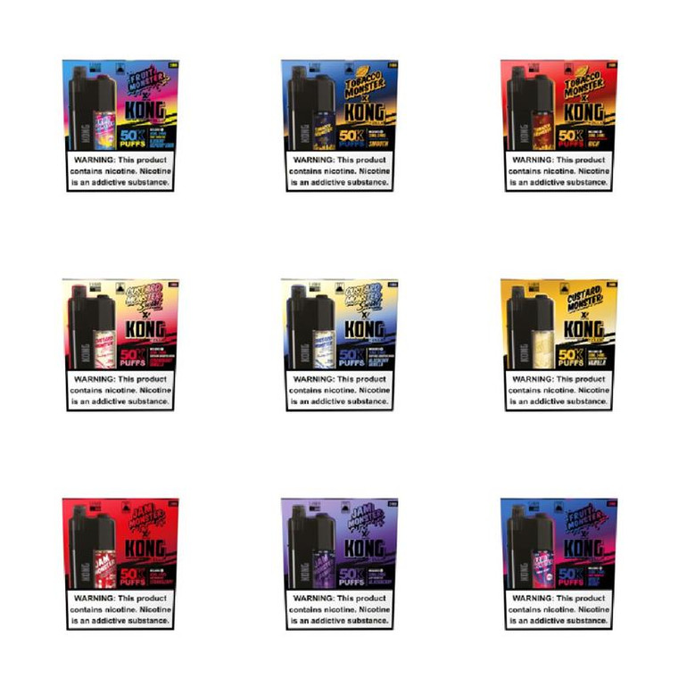 Zilla x Jam Monster Kong Disposable 24mg group photo