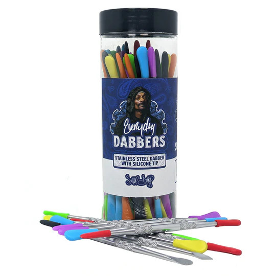 Dogg Lbs (Dab Tool)(50ct Jar) Everyday Silicone Tip Wax Dabber with packaging