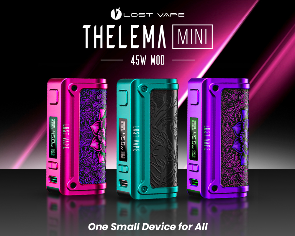 Lost Vape Thelema Mini 45watt Mod in 3 Different Colors