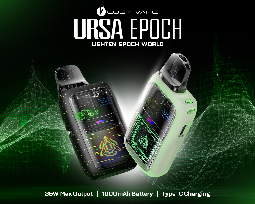 Lost Vape Ursa Epoch Pod System with Technical Specs